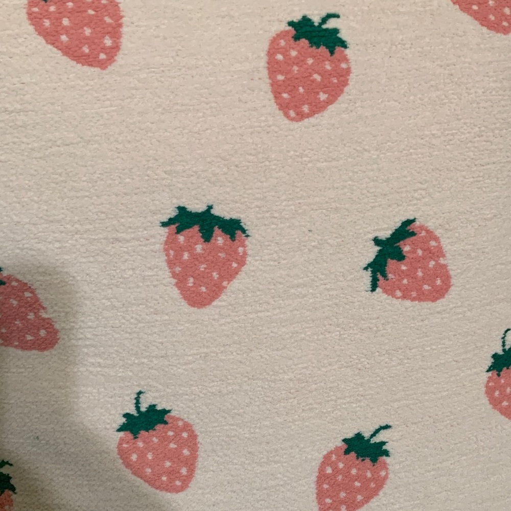 Truly Lou Strawberry Patterned Pink Throw Pillow 🍓 - Picture 4 of 6
